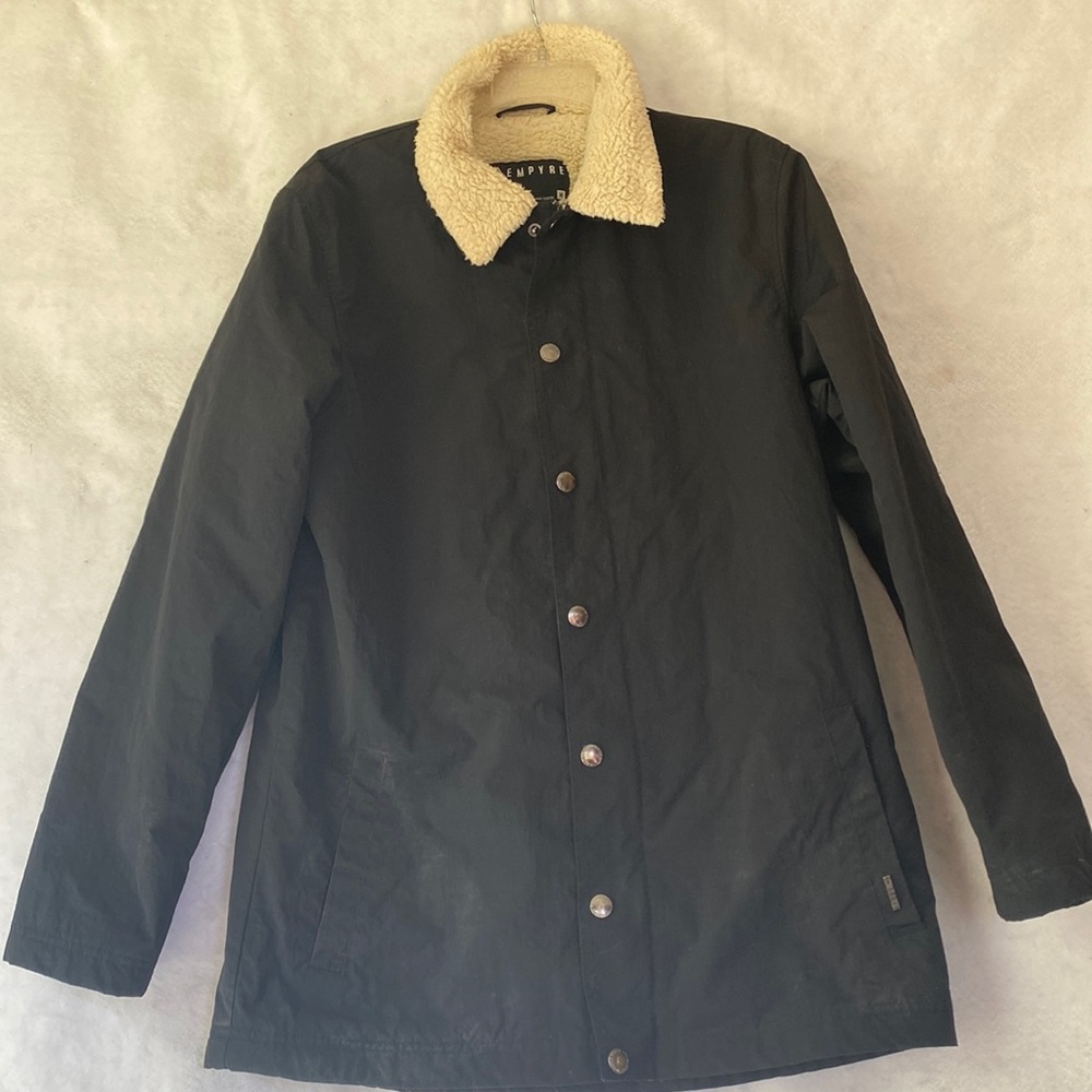 Empyre Black Nylon Full-Zip Jacket with Faux Sheepskin Lining Unisex  Size M